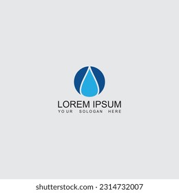 Professional and creative logo design with water drop.