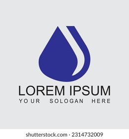 Professional and creative logo design with water drop.
