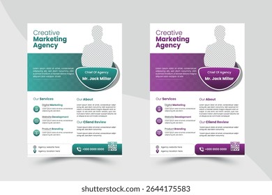 professional and creative marketing agency flyer template