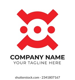 Professionelle, minimalistische, abstrakte Design-Vorlage für das Monogramm-Logo
