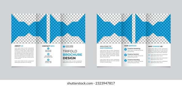 Professional creative modern business trifold brochure design template