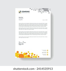 Professional And Creative Modern Corporate Business Letter Head Template.