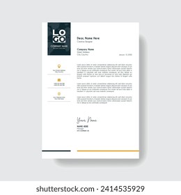 Professional And Creative Modern Corporate Business Letter Head Template.