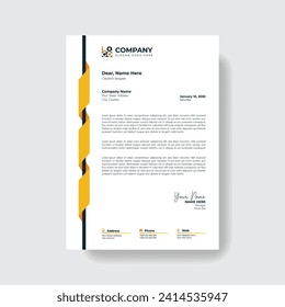 Professional And Creative Modern Corporate Business Letter Head Template.