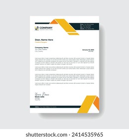 Professional And Creative Modern Corporate Business Letter Head Template.