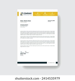 Professional And Creative Modern Corporate Business Letter Head Template.