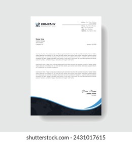 Professional And Creative Modern Corporate Business Letter Head Template.
