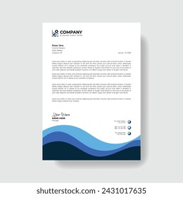 Professional And Creative Modern Corporate Business Letter Head Template.
