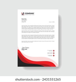 Professional And Creative Modern Corporate Business Letter Head Template.
