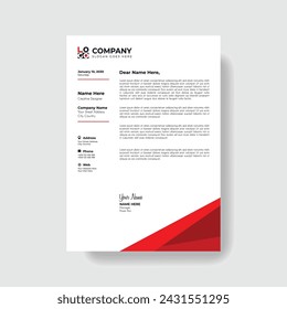 Professional And Creative Modern Corporate Business Letter Head Template.
