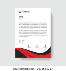 Professional And Creative Modern Corporate Business Letter Head Template.
