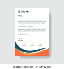 Professional And Creative Modern Corporate Business Letter Head Template.
