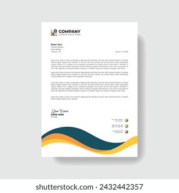Professional And Creative Modern Corporate Business Letter Head Template.
