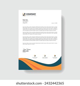 Professional And Creative Modern Corporate Business Letter Head Template.
