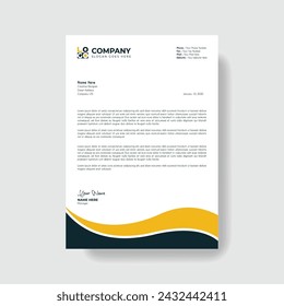 Professional And Creative Modern Corporate Business Letter Head Template.
