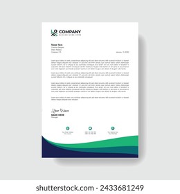 Professional And Creative Modern Corporate Business Letter Head Template.