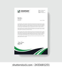 Professional And Creative Modern Corporate Business Letter Head Template.