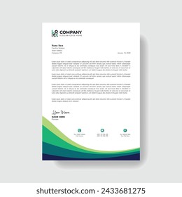Professional And Creative Modern Corporate Business Letter Head Template.