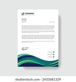 Professional And Creative Modern Corporate Business Letter Head Template.