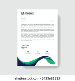 Professional And Creative Modern Corporate Business Letter Head Template.