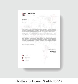 Professional And Creative Modern Corporate Business Letter Head Template.
