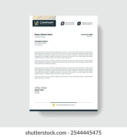 Professional And Creative Modern Corporate Business Letter Head Template.
