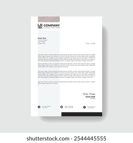 Professional And Creative Modern Corporate Business Letter Head Template.
