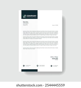 Professional And Creative Modern Corporate Business Letter Head Template.
