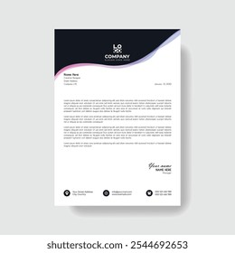 Professional And Creative Modern Corporate Business Letter Head Template.