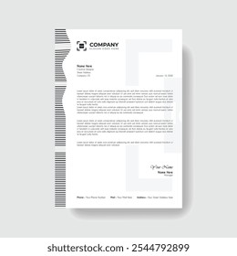 Professional And Creative Modern Corporate Business Letter Head Template.
