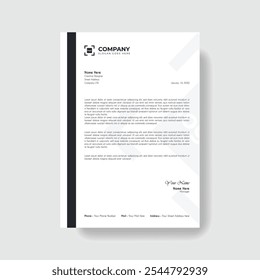 Professional And Creative Modern Corporate Business Letter Head Template.
