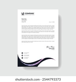 Professional And Creative Modern Corporate Business Letter Head Template.
