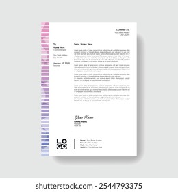 Professional And Creative Modern Corporate Business Letter Head Template.
