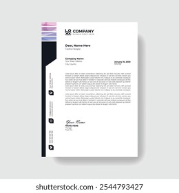 Professional And Creative Modern Corporate Business Letter Head Template.
