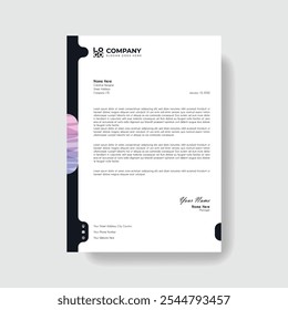 Professional And Creative Modern Corporate Business Letter Head Template.
