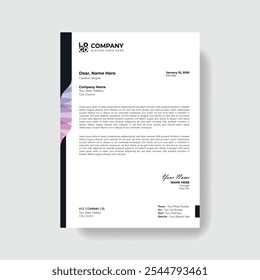 Professional And Creative Modern Corporate Business Letter Head Template.
