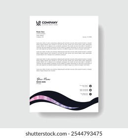 Professional And Creative Modern Corporate Business Letter Head Template.
