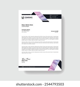 Professional And Creative Modern Corporate Business Letter Head Template.
