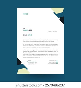 Professional And Creative Modern Corporate Business Letter Head clean design Template.