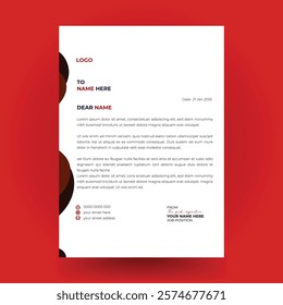 Professional And Creative Modern Corporate Business Letter Head design template