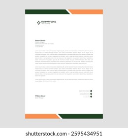Professional And Creative Modern Corporate Business Letter Head Template. Company letterheads template for business and project. vector illustration.

