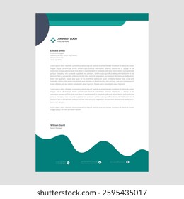Professional And Creative Modern Corporate Business Letter Head Template. Company letterheads template for business and project. vector illustration.
