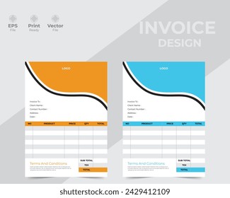 Professional and creative modern invoice template.