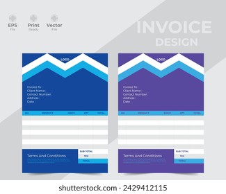 Professional and creative modern invoice template.