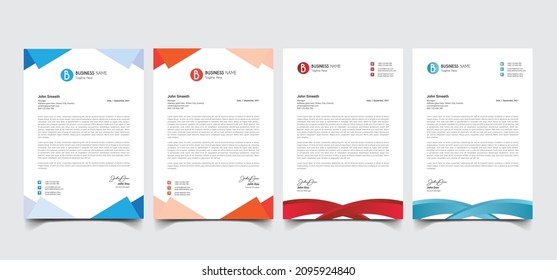 Professional creative Modern letterhead template design for your business Vector