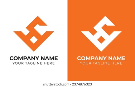 Professional creative modern minimal monogram abstract business logo design template