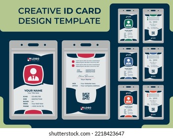 Professionelles, kreatives, modernes, einzigartiges Design der ID-Karte