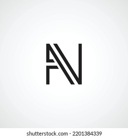 Professional Creative Monogram AN, NA, A, N Letter Logo Design Template.