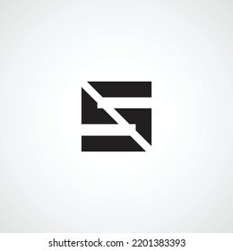 Professional Creative Monogram FF or SF Letter Logo Design Template.