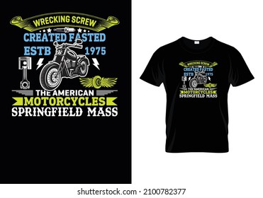 Professional and creative motorcycle vector t-shirt design 